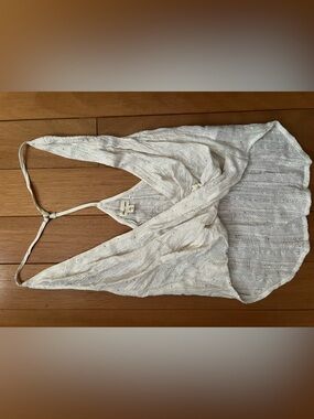 Urban Outfitters Ivory Sequin Knit Tank Top